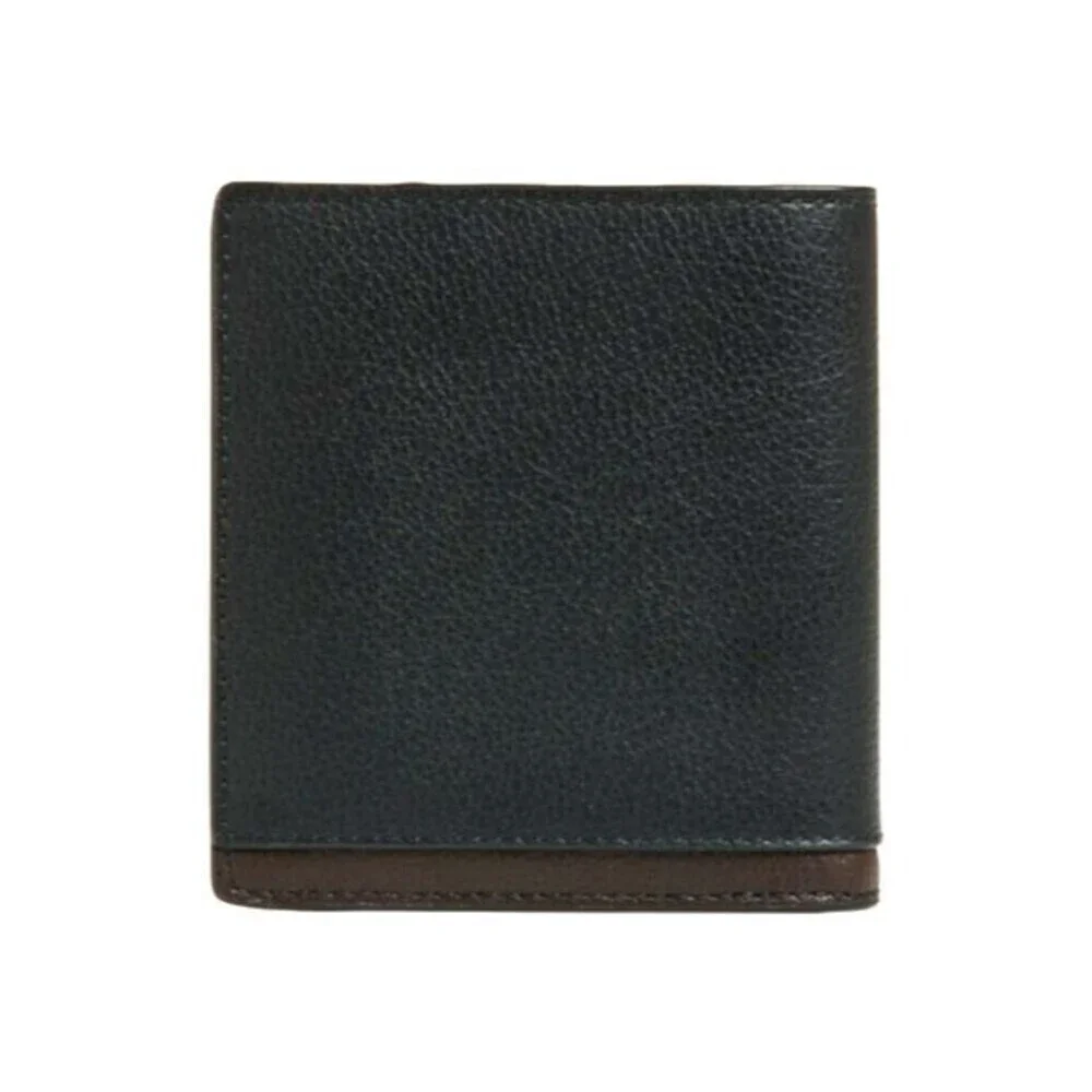 Cole Haan Leather Slim Billfold Wallet Brown Black Mens Classic Gift New in Box